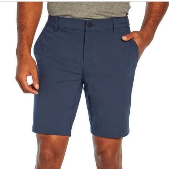 NEW Banana Republic Men's Size 36 Comfort Flat Front Shorts Navy - Picture 1 of 6
